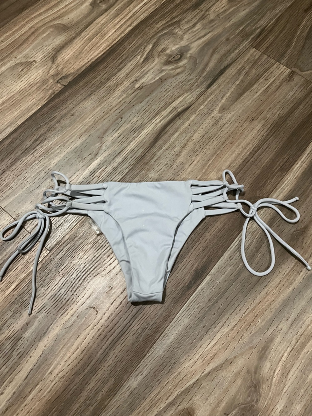 Ola feroz Light Gray Strappy Bikini Bottom
